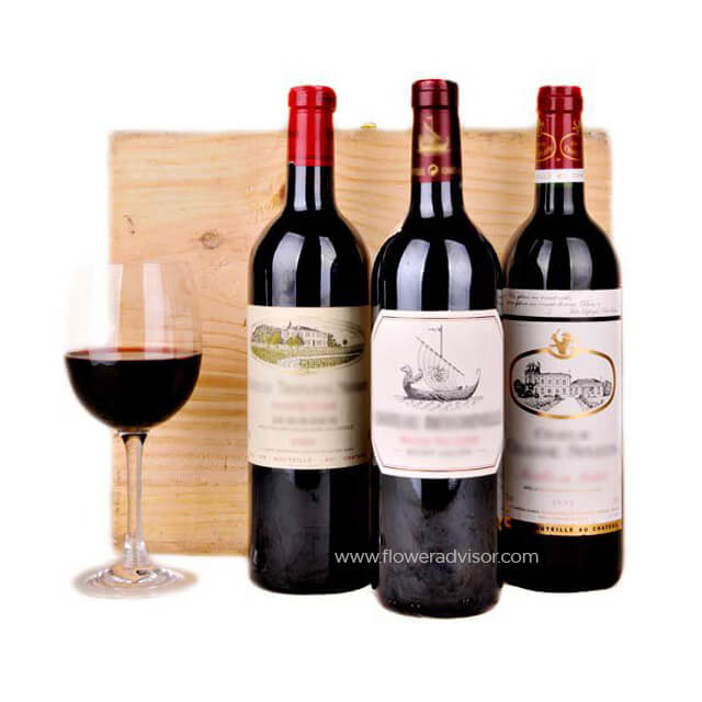 3 Bottles Selection of Red wine Chinese New Year & Congratulations