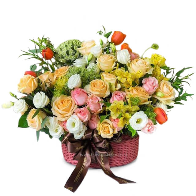 Buket Bunga Peach Premium FlowerAdvisor