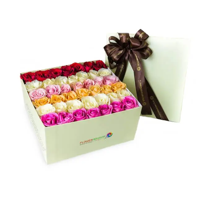 5 Shades of Rose FA | bloom box untuk pertunangan